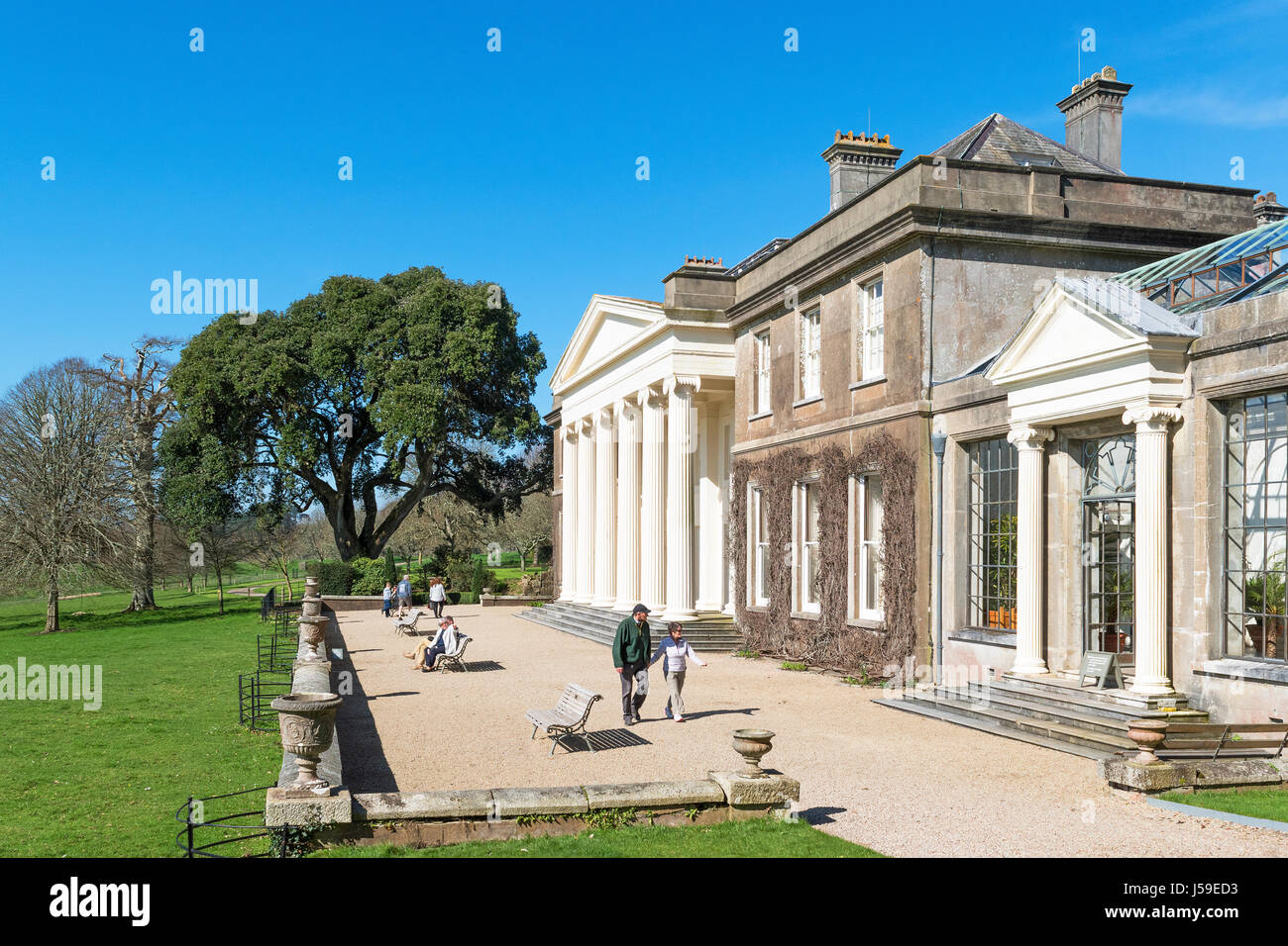 Une demeure seigneuriale à Cornwall, Angleterre, Grande-Bretagne, Royaume-Uni Banque D'Images