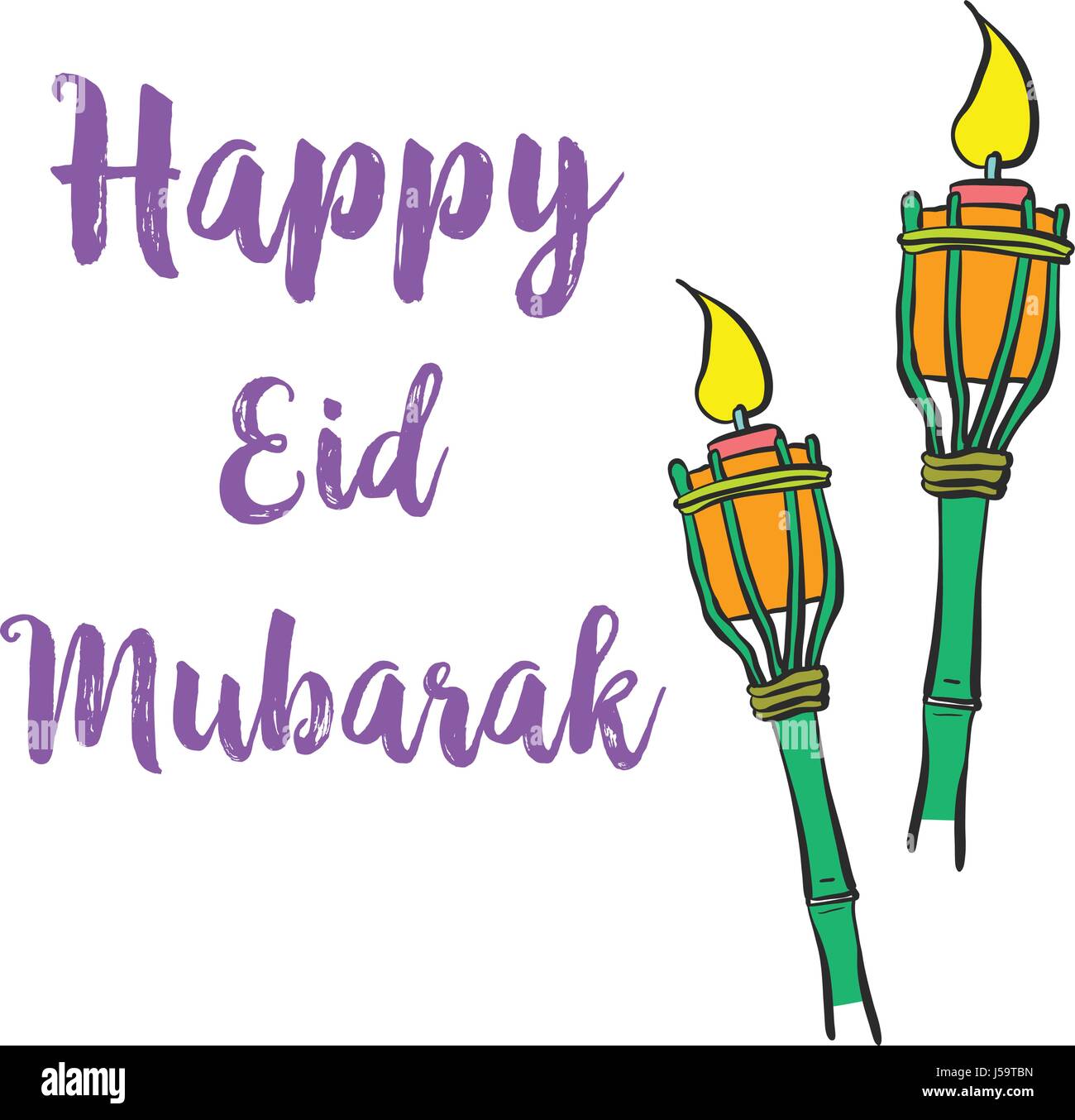 Art vectoriel de Eid Mubarak theme Illustration de Vecteur