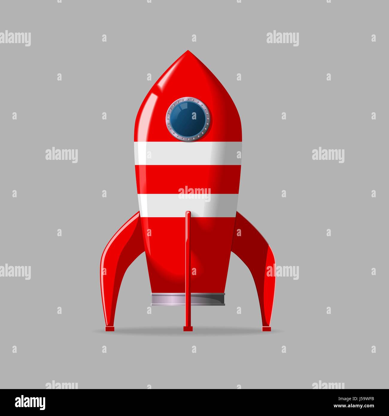 Retro rocket ship Illustration de Vecteur