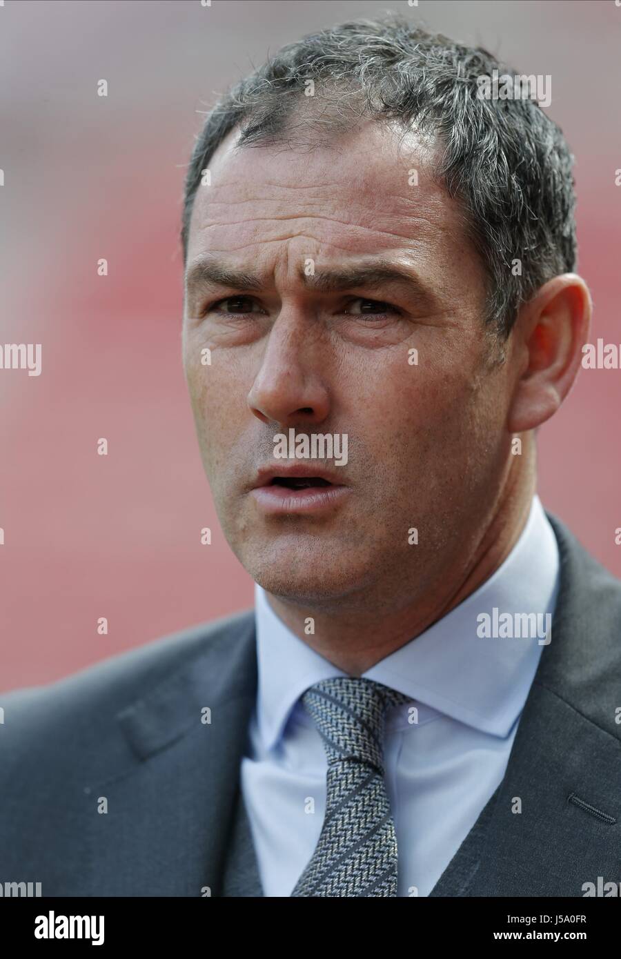 PAUL CLEMENT SWANSEA CITY MANAGER STADIUM OF LIGHT SUNDERLAND ENGLAND 13 Mai 2017 Banque D'Images