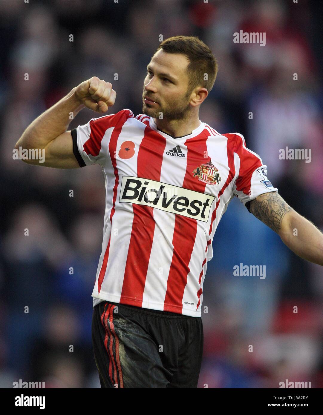 PHIL BARDSLEY CÉLÈBRE GAGNER SUNDERLAND V MANCHESTER CITY STADIUM OF LIGHT SUNDERLAND ANGLETERRE 10 Novembre 2013 Banque D'Images