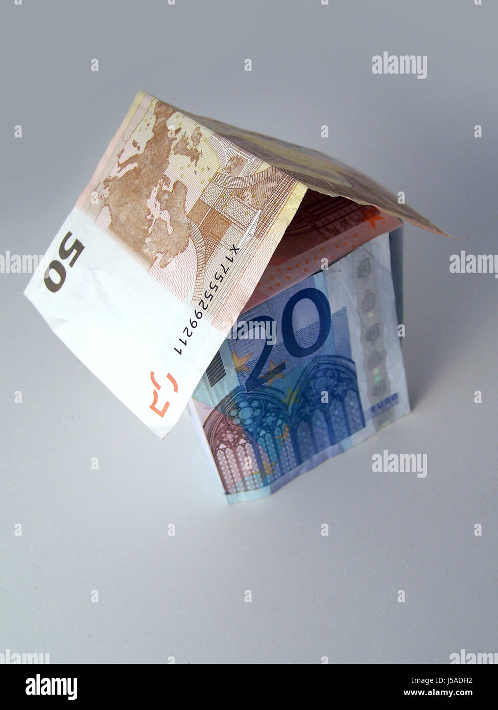 Construction maison construire dream euro économisez en retraite conseiller don count Banque D'Images