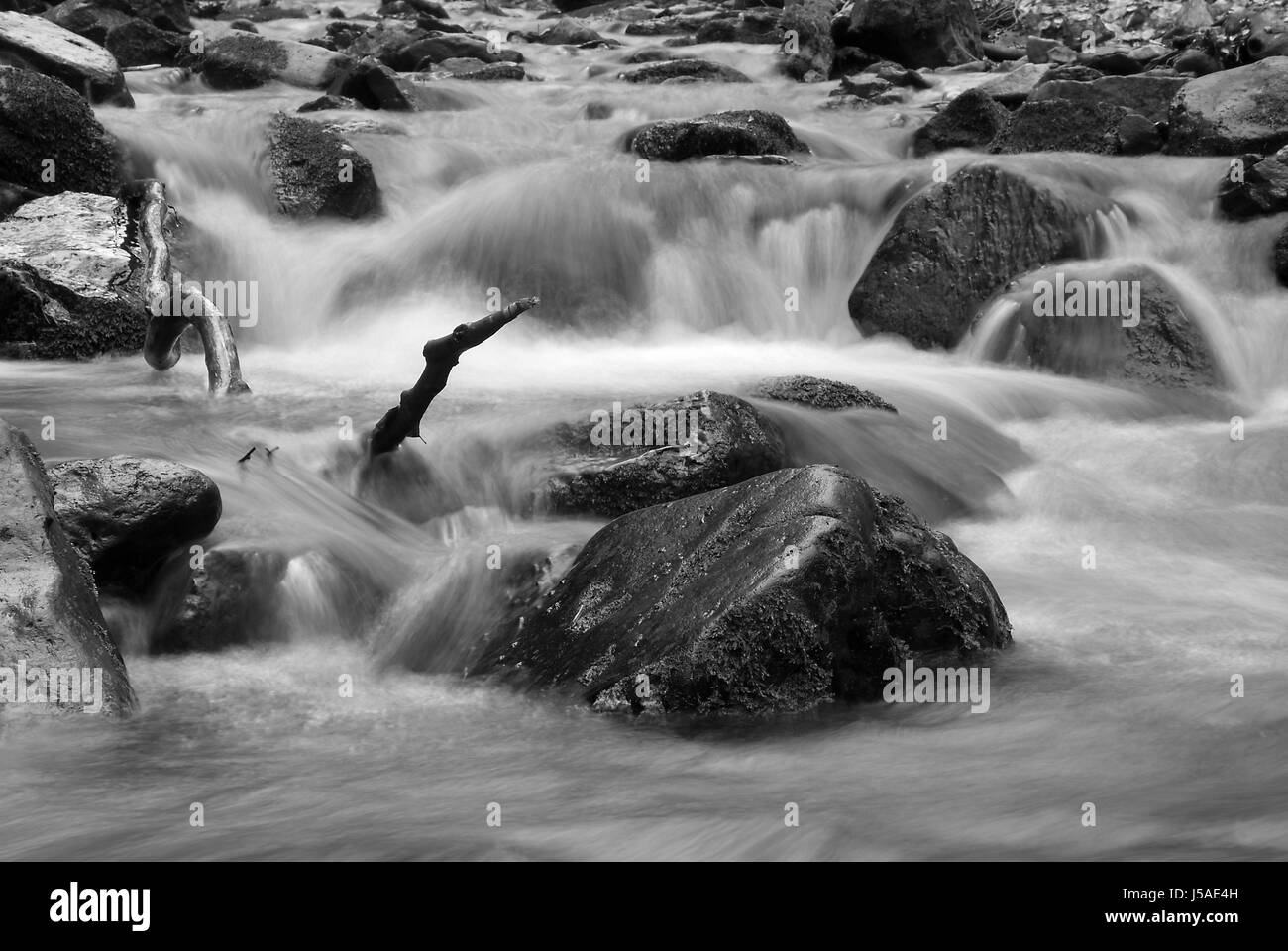 Motion report déménagement circulation l'exposition à long terme de l'eau de la rivière d'eau Banque D'Images