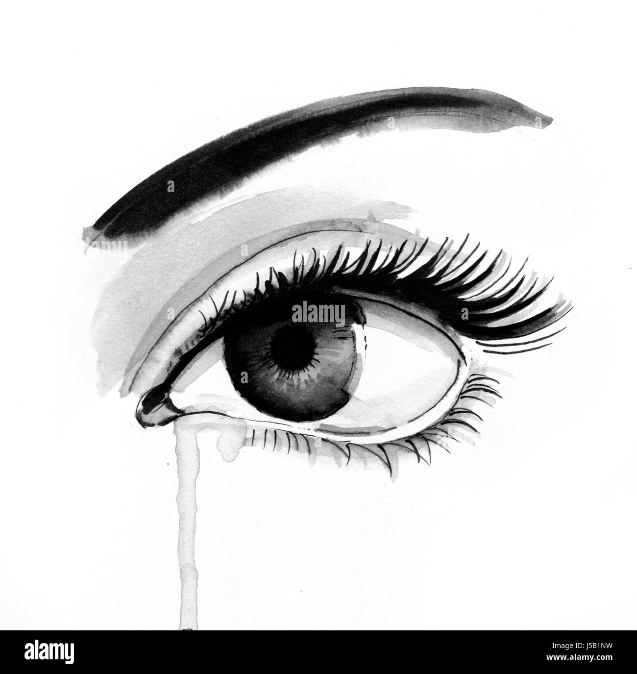 Yeux et à la déchirure Banque D'Images