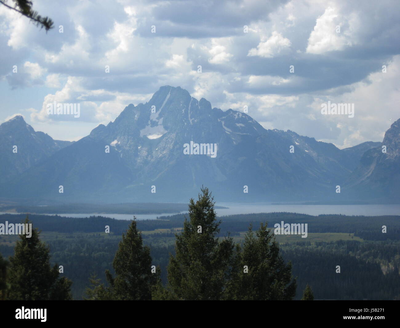 Nuages de pluie sur Mt. Moran Banque D'Images