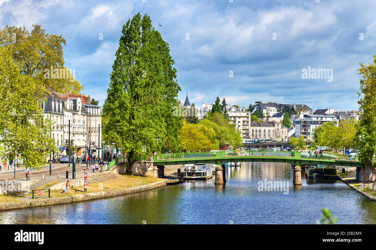 L'Erdre à Nantes, France Banque D'Images