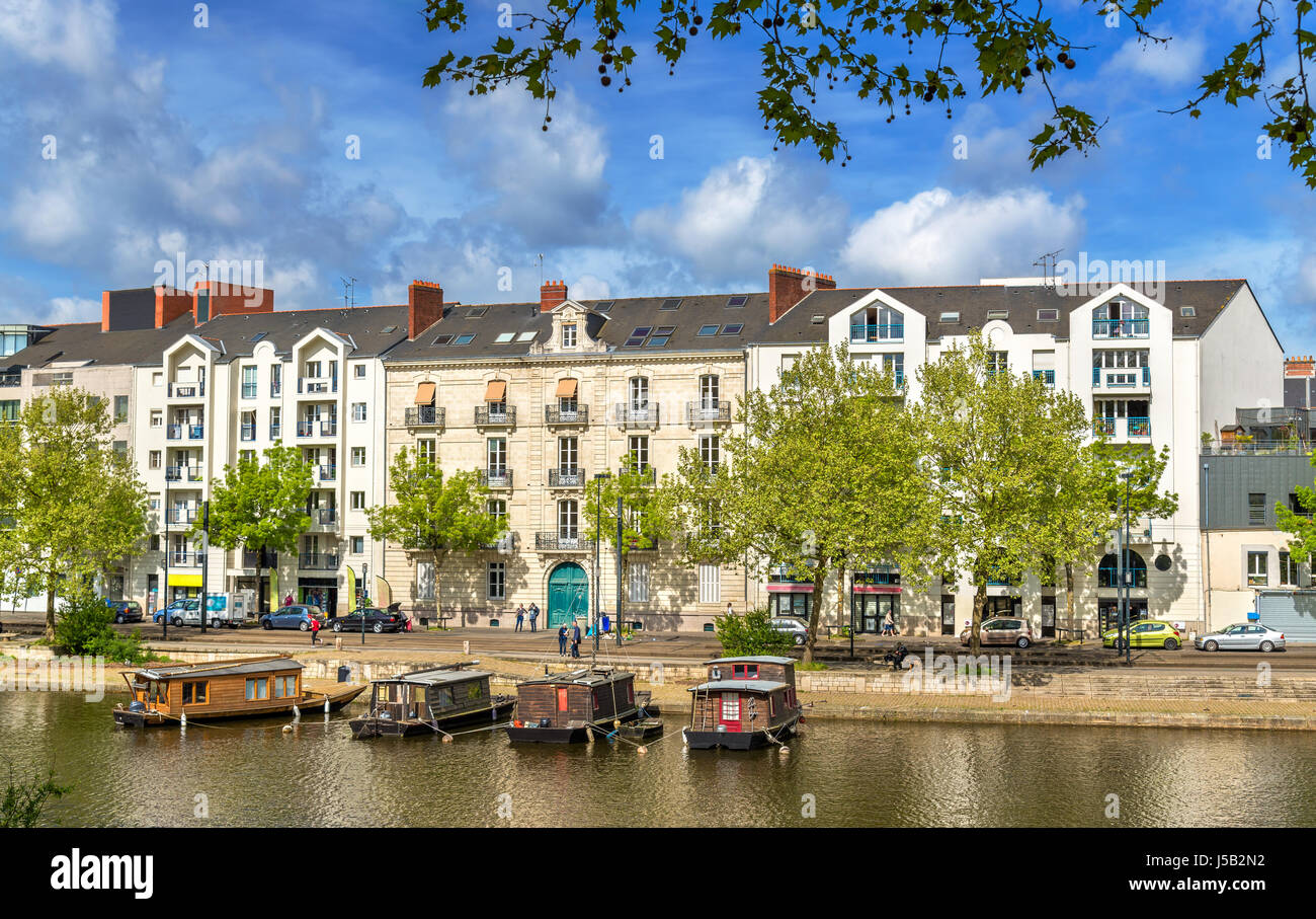 L'Erdre à Nantes, France Banque D'Images