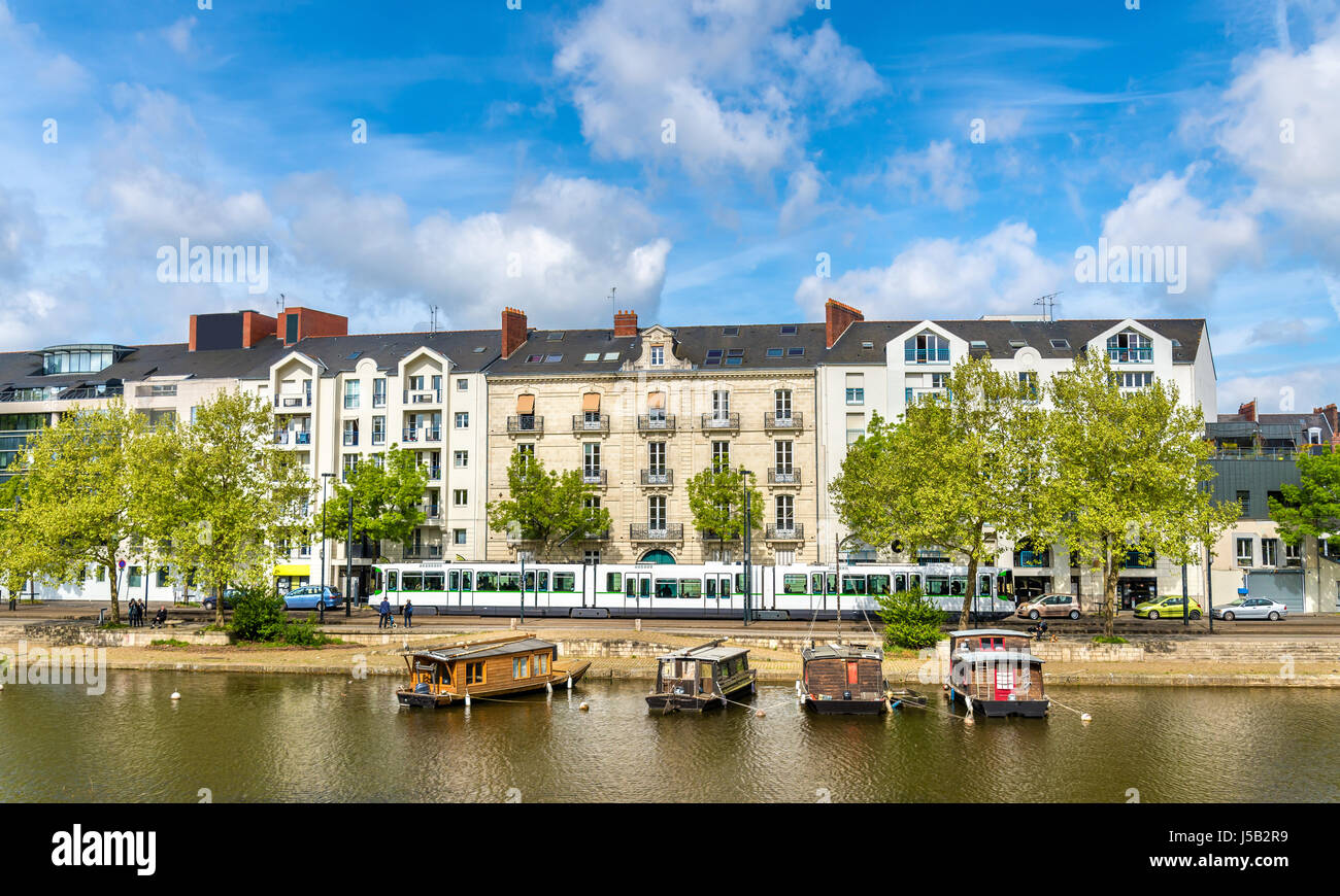 L'Erdre à Nantes, France Banque D'Images