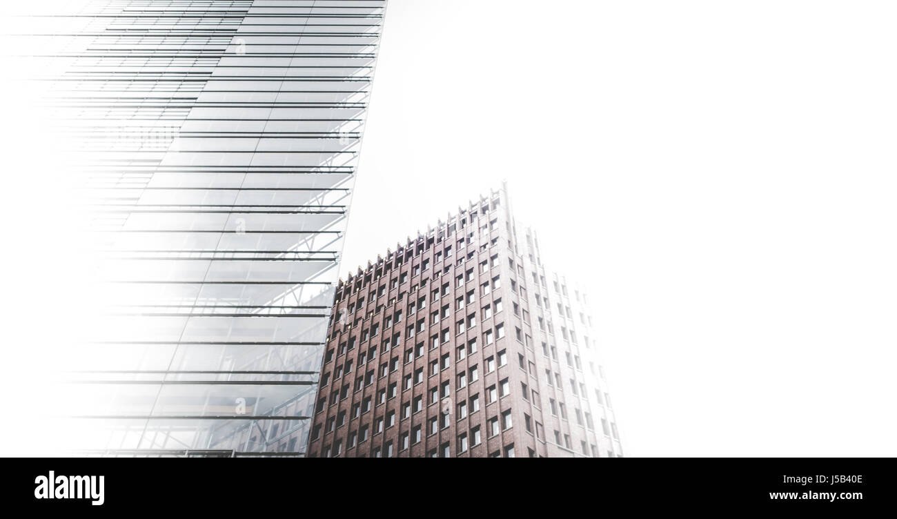 La façade de l'immeuble gratte-ciel , l'architecture moderne Banque D'Images