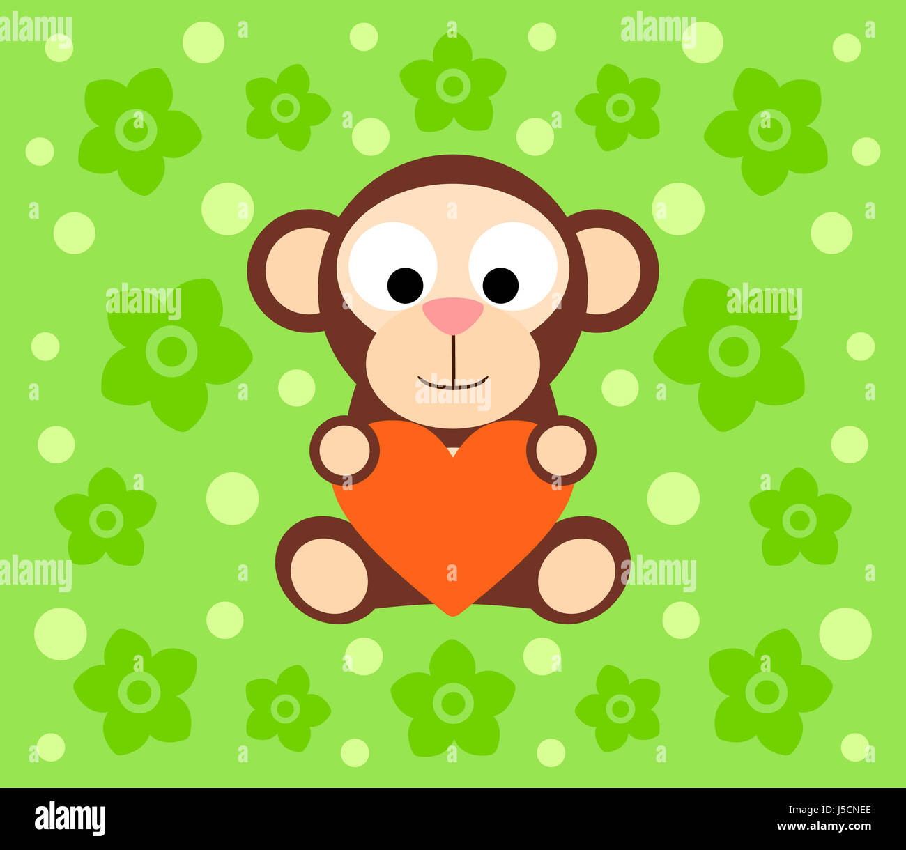 Arrière-plan avec funny monkey cartoon Banque D'Images