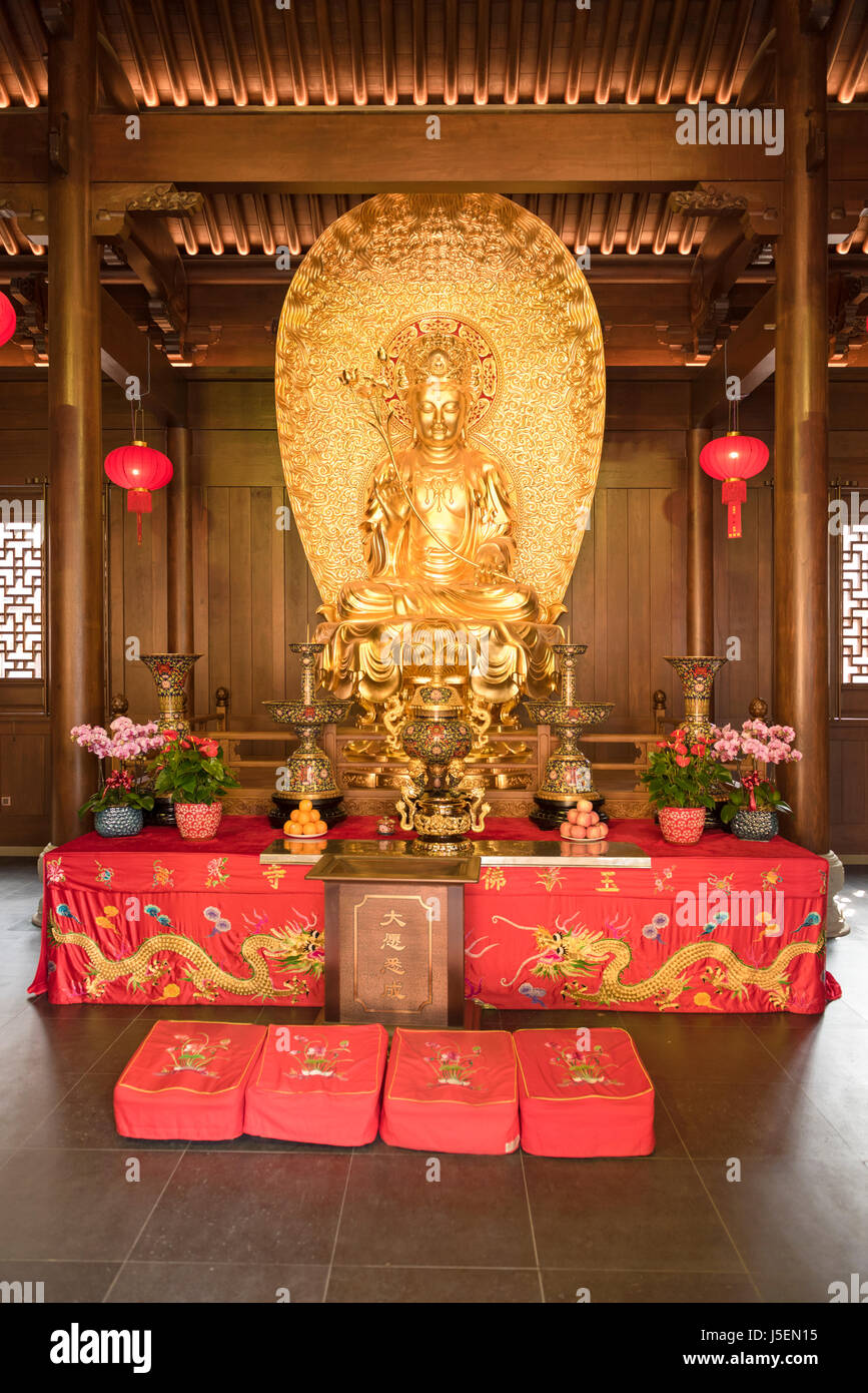 Lieu de culte à Jade Buddha temple bouddhiste à Shanghai, Chine Banque D'Images