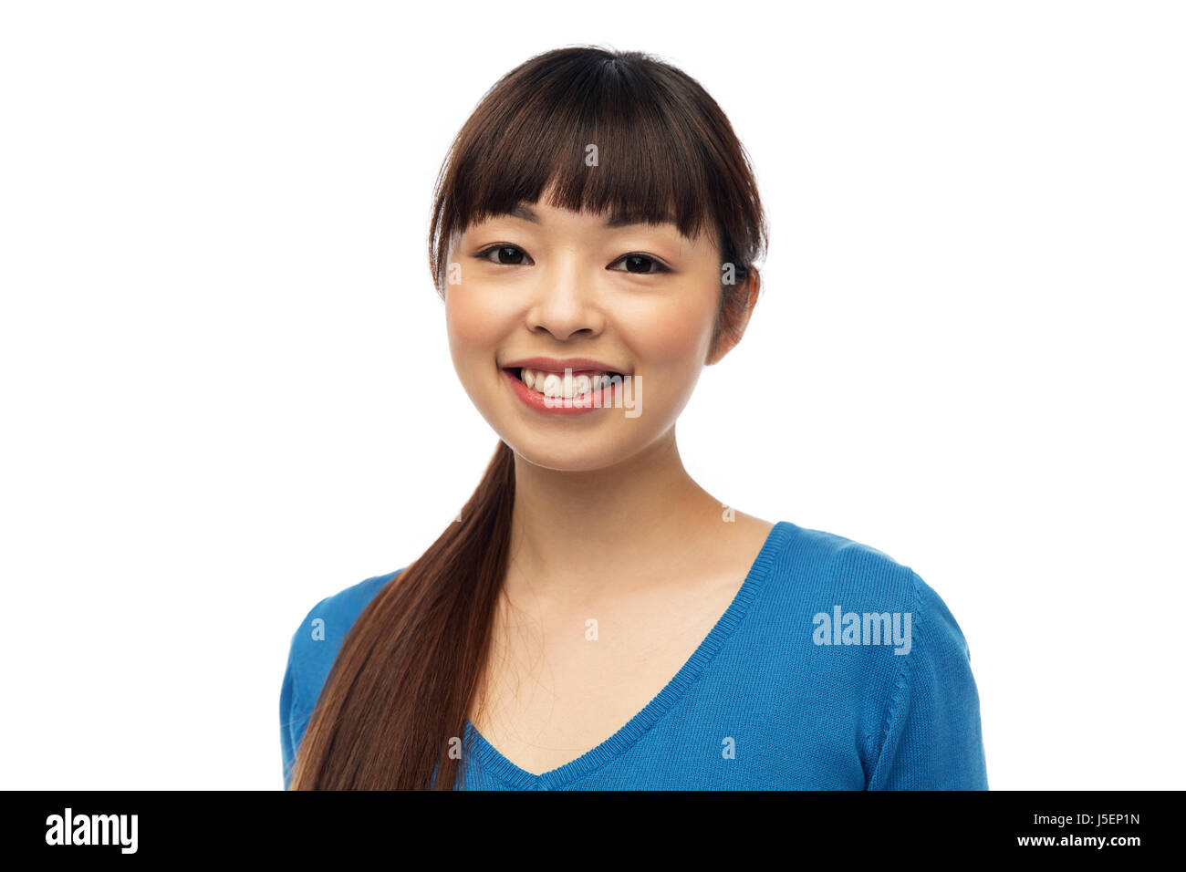 Happy smiling young asian woman Banque D'Images