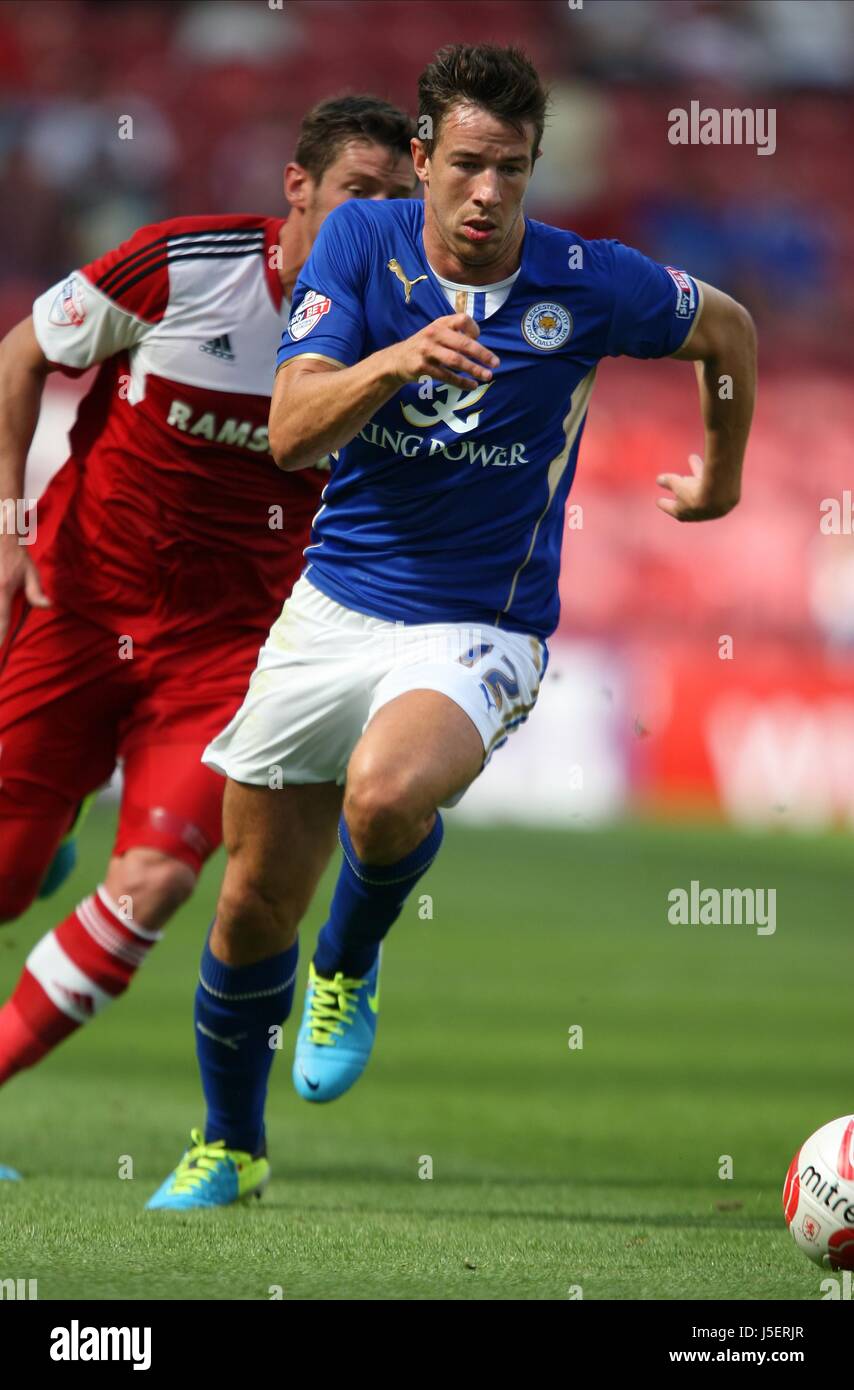 SEAN ST LEDGER-HALL Leicester City FC Leicester City FC STADE RIVERSIDE MIDDLESBROUGH ANGLETERRE 03 Août 2013 Banque D'Images