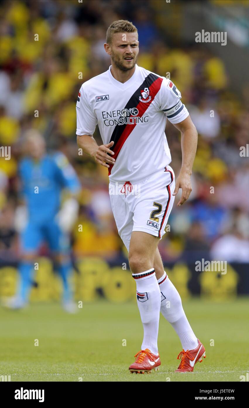 SIMON FRANCIS AFC BOURNEMOUTH VICARAGE ROAD WATFORD ANGLETERRE 10 Août 2013 Banque D'Images