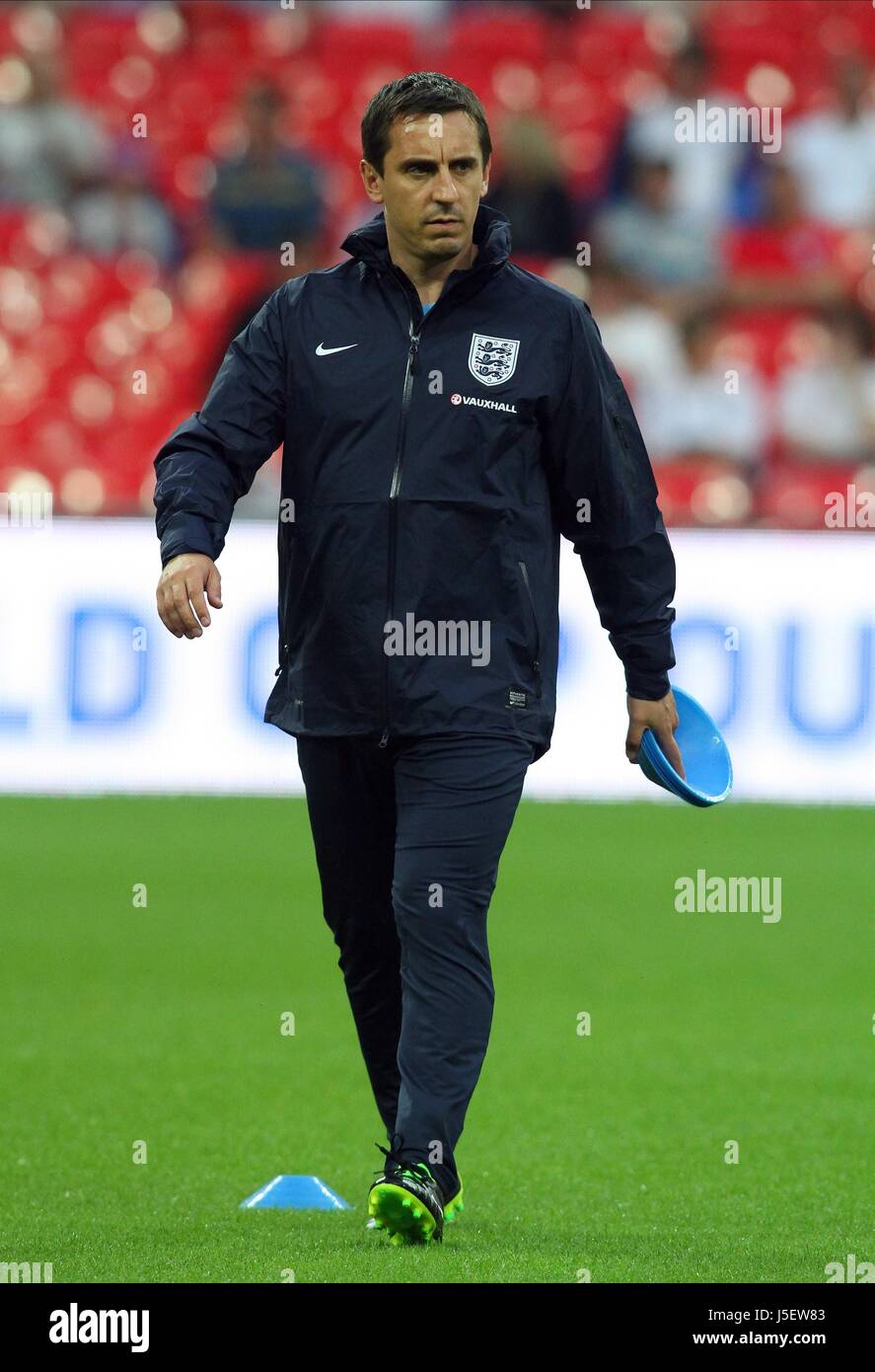 GARY NEVILLE l'Angleterre l'entraîneur adjoint, LONDON UK 14 Août 2013 Banque D'Images