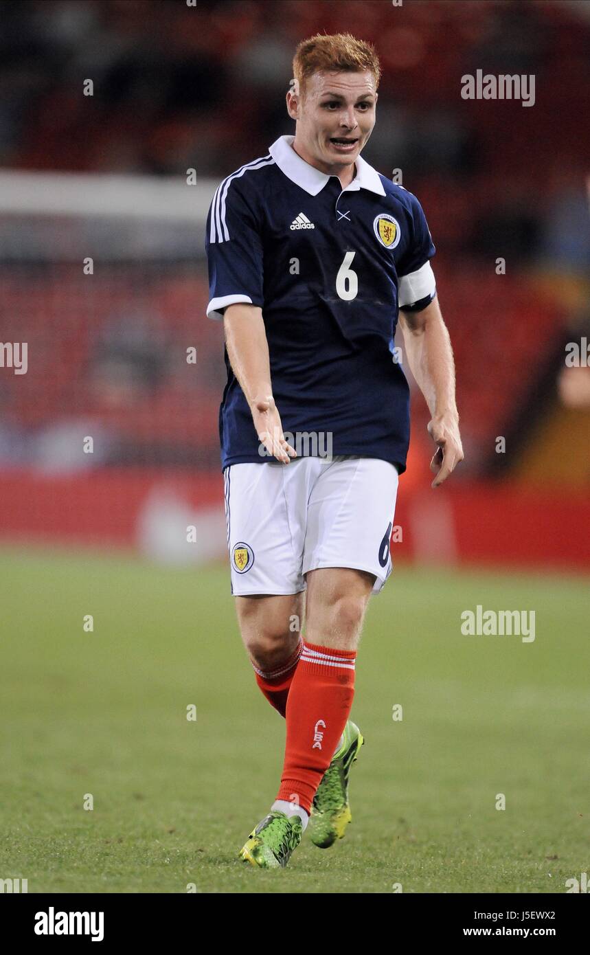 L'ECOSSE FYVIE FRASER U21 Wigan Athletic FC ECOSSE U21 & Wigan Athletic BRAMALL LANE SHEFFIELD ANGLETERRE 13 Août 2013 Banque D'Images