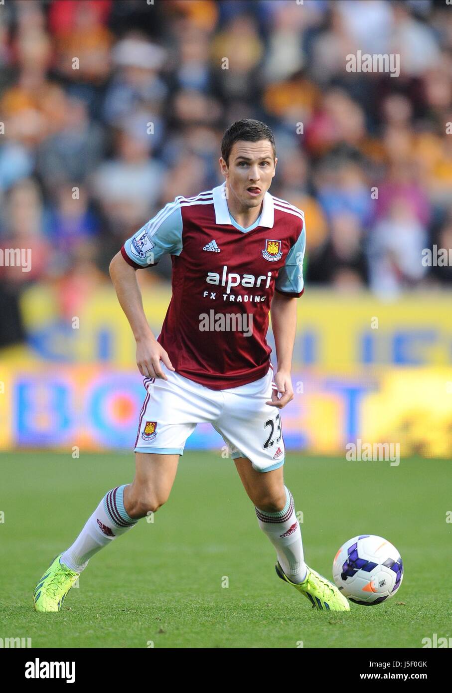STEWART DOWNING, West Ham United FC Stade KC HULL ANGLETERRE 28 Septembre 2013 Banque D'Images