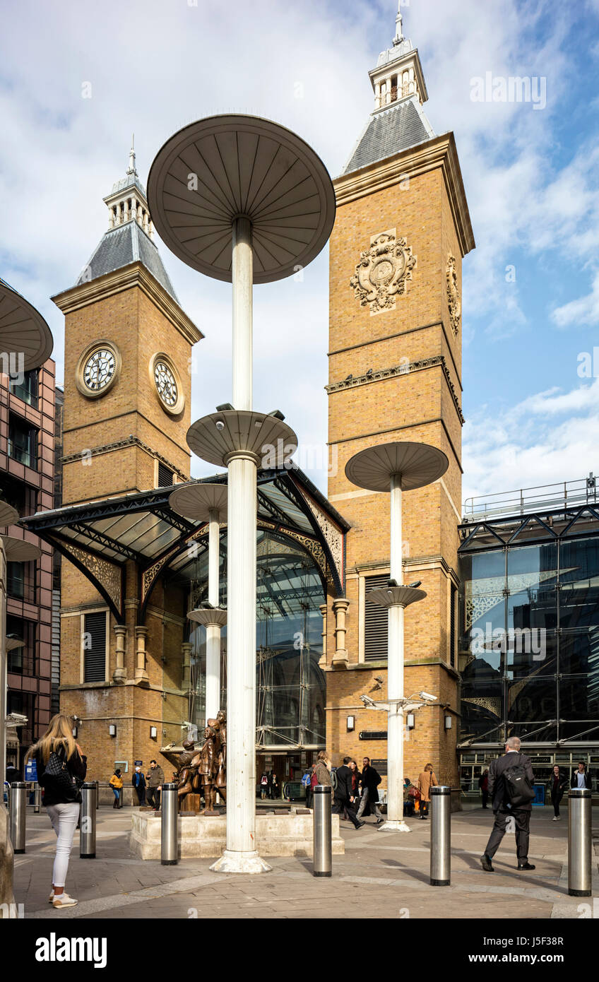 La gare de Liverpool Street Exterior Banque D'Images