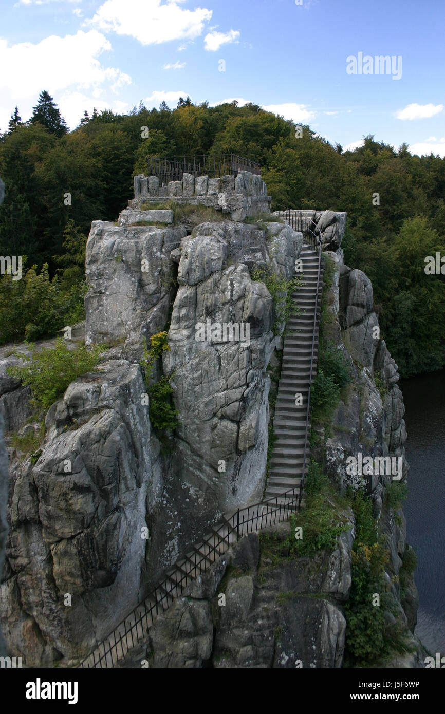 Escaliers gros gros énorme immense imposant puissant extrême rock pertinents Banque D'Images