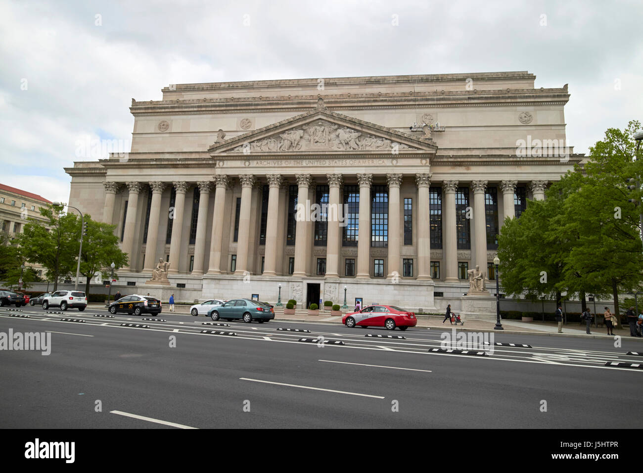 Archives nationales des États-Unis d'Amérique building Washington DC USA Banque D'Images