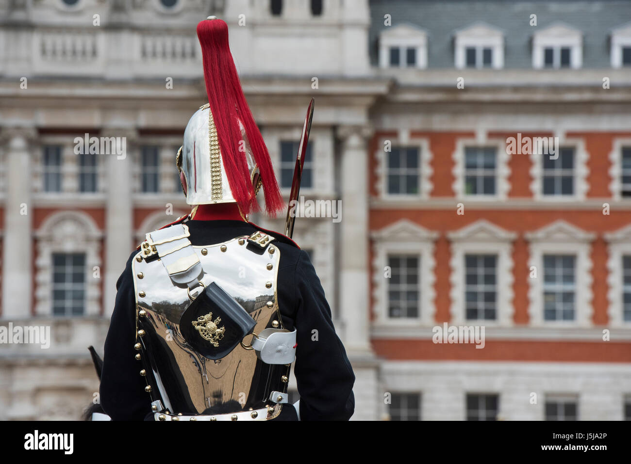 Household Cavalry. Changement de la garde à Horse Guards Parade, London, UK Banque D'Images