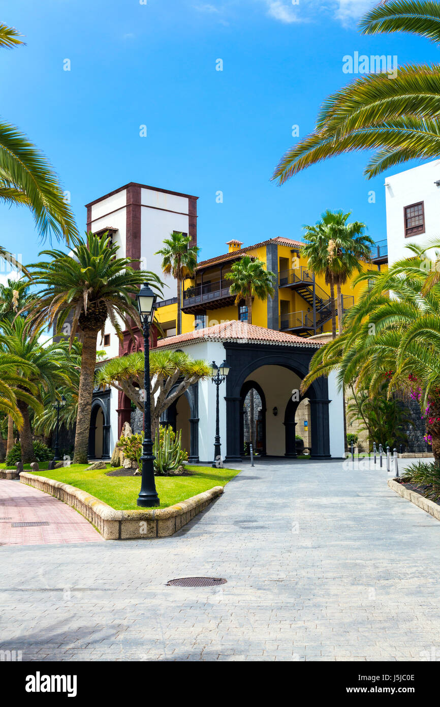 Une villa de vacances en Costa Adeje, Tenerife, Espagne Banque D'Images