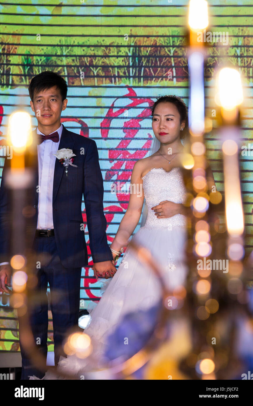 Cérémonie de mariage chinois, Yinchuan, Ningxia, Chine Banque D'Images