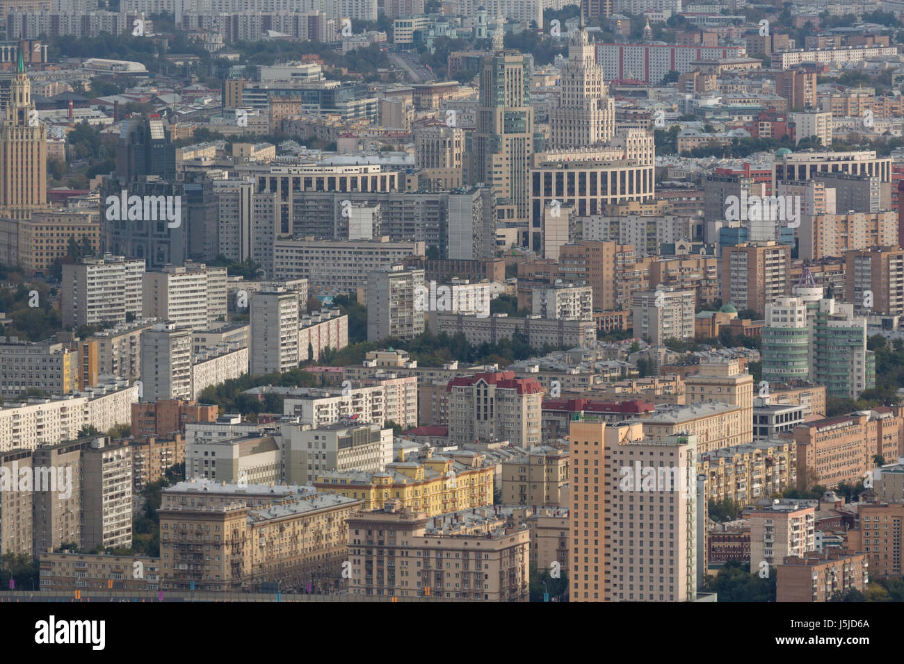 Vue aérienne du centre de Moscou city Banque D'Images