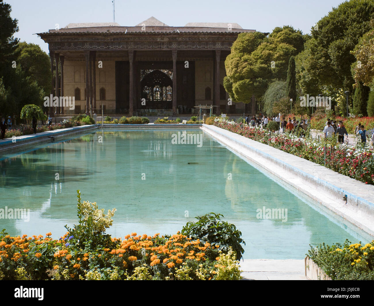 Avis de chehel sotoun, Isfahan, Iran Banque D'Images