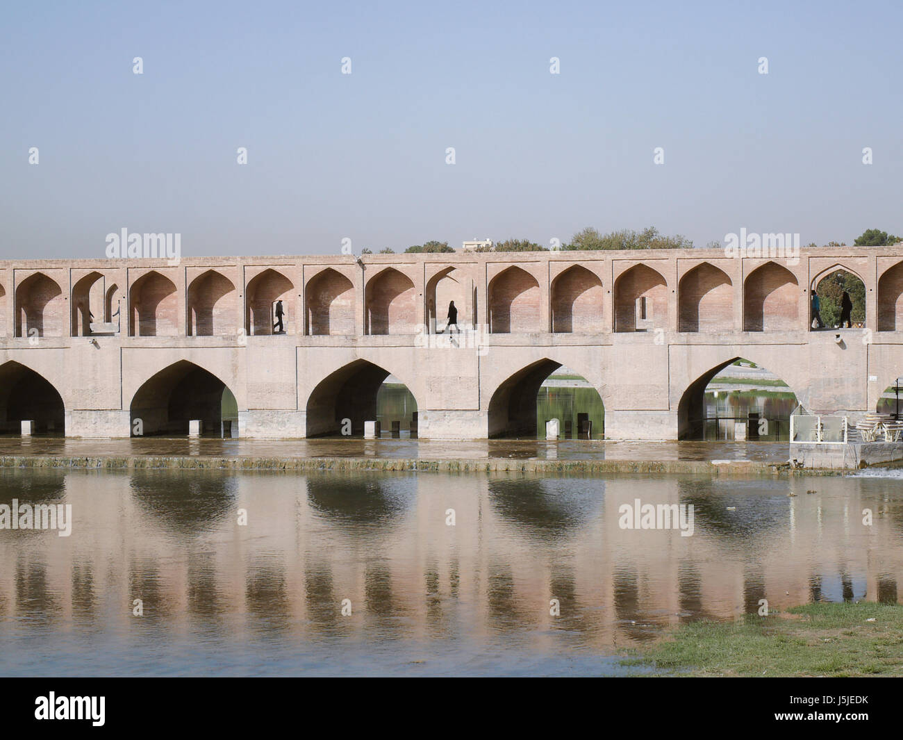 Le Pont de travées Thirty-Three, Si-O-seh pol, Isfahan, Iran Banque D'Images