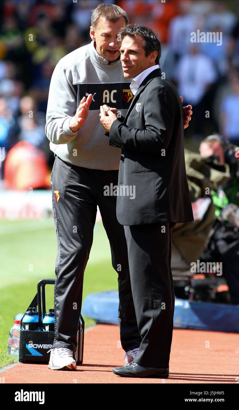 GIANFRANCO ZOLA A DIT À HULL WATFORD V LEEDS UNITED VICARAGE ROAD WATFORD ENGLAND UK 04 Mai 2013 Banque D'Images