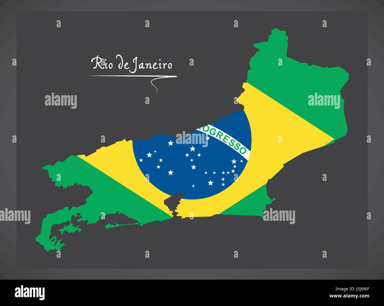 Drapeau de rio de janeiro Banque d'images vectorielles - Alamy