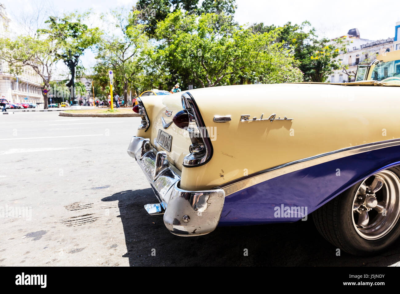 Chevrolet Bel Air location à La Havane Cuba old American Classic car Chevrolet Bel Air Banque D'Images