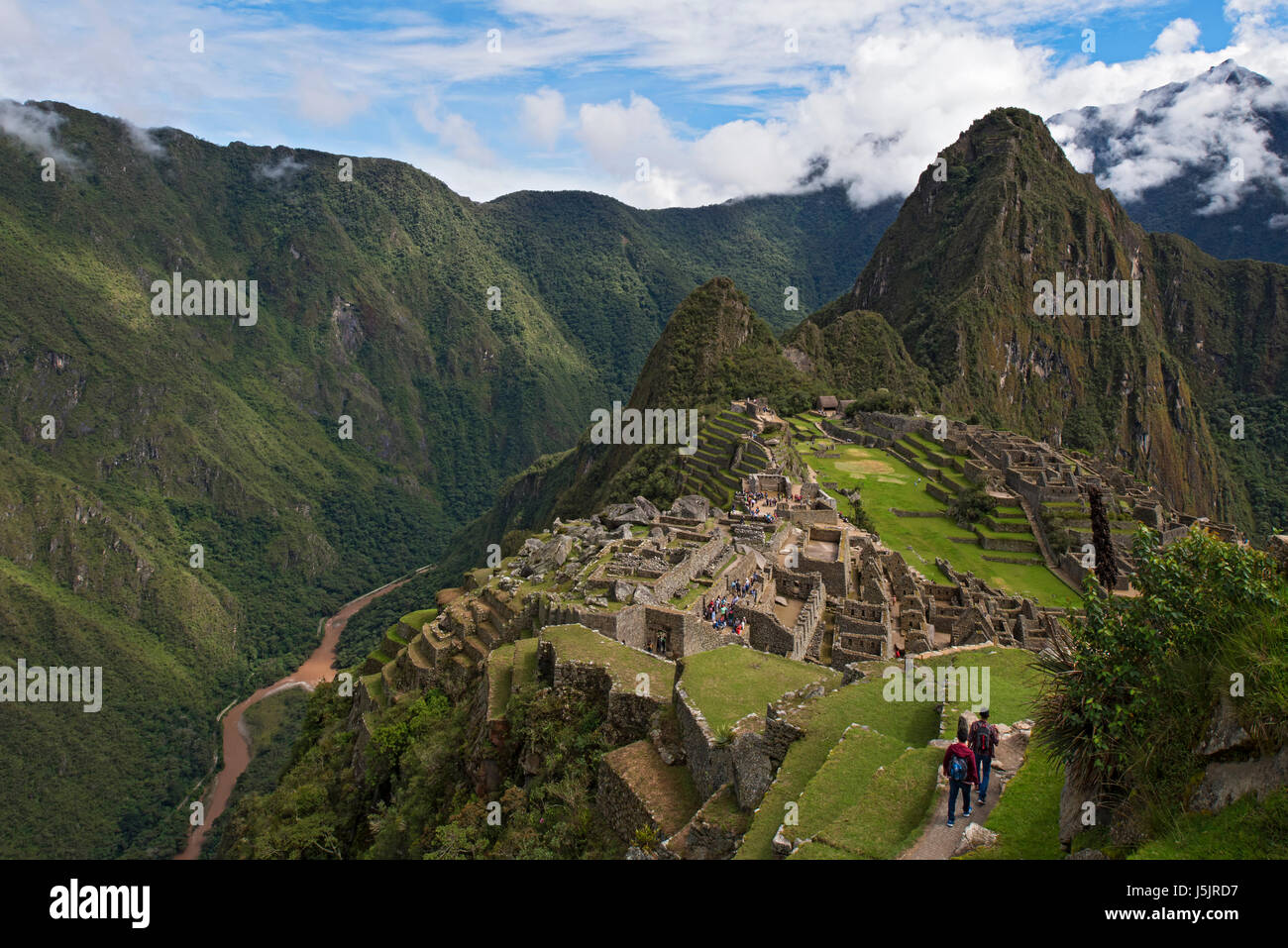 Les ruines de Machu Picchu, Pérou Banque D'Images