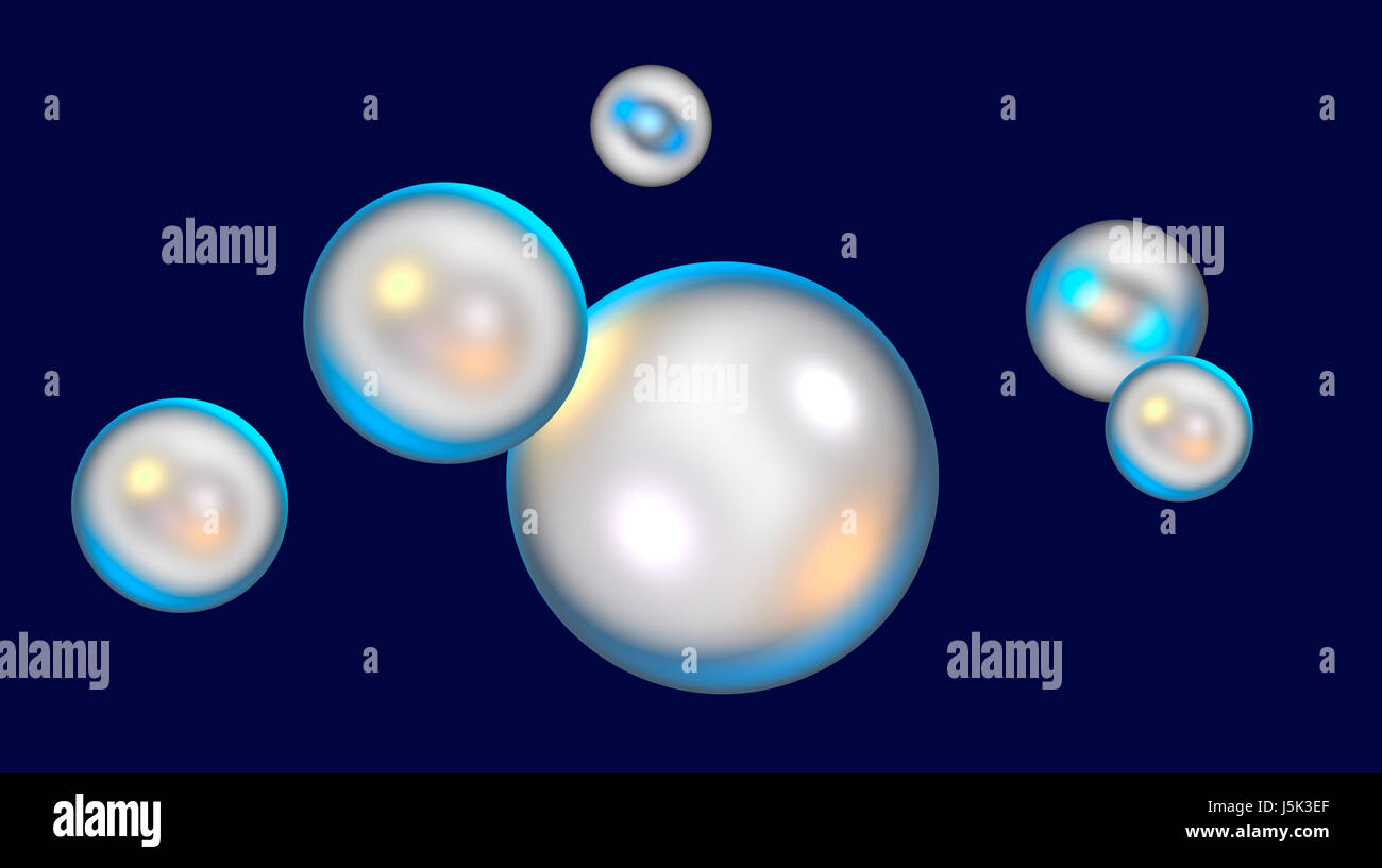 Installation de souffler des bulles de savon facile parfait graphique complet bol lumineux de flottement Banque D'Images