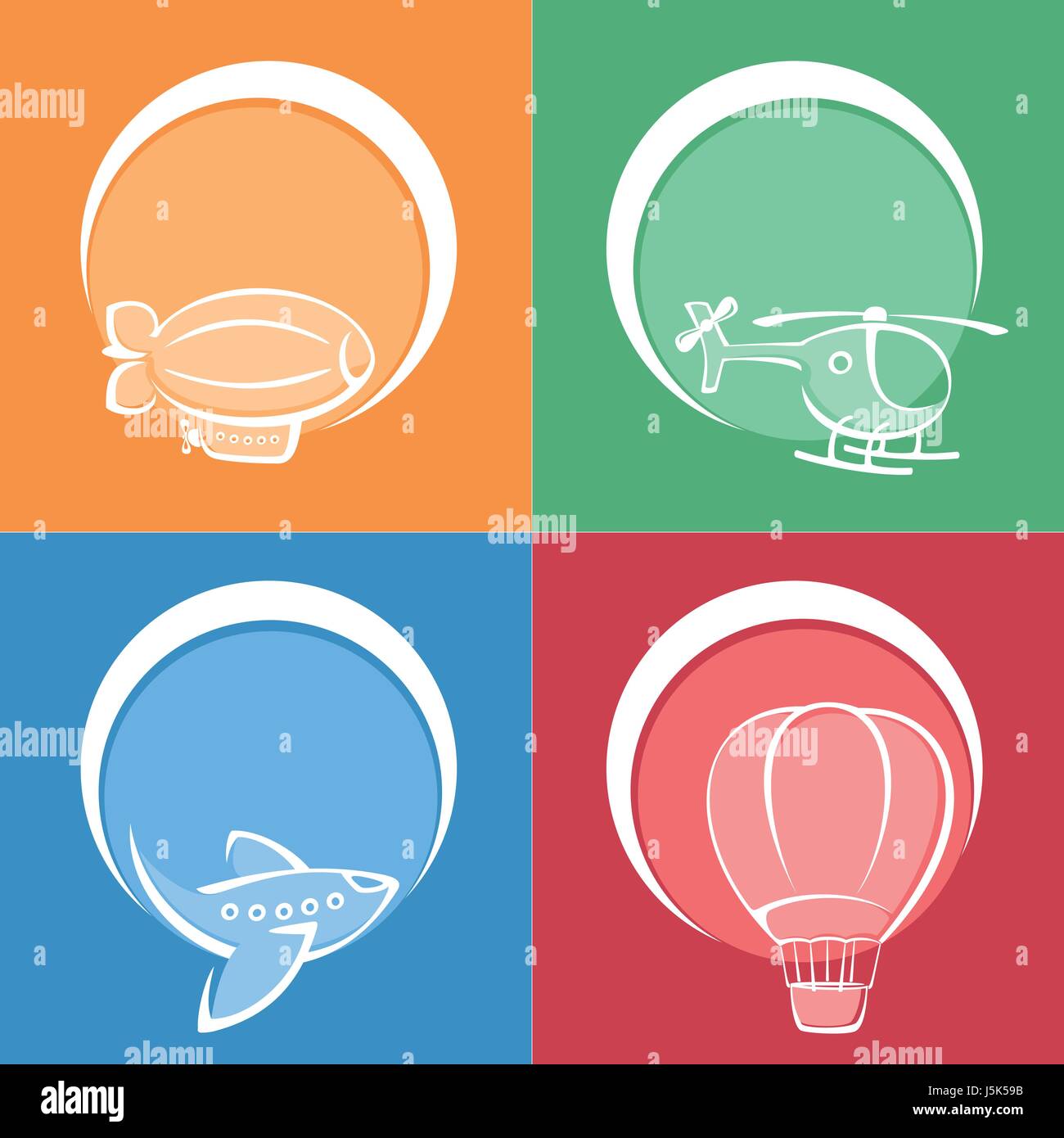 Icons set aviation Illustration de Vecteur