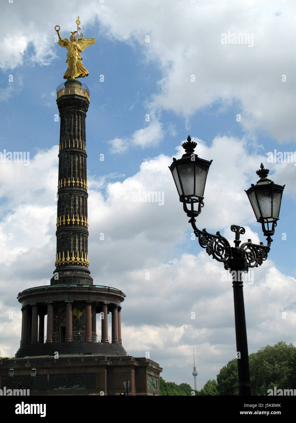 Capitale Berlin wall lantern prusse colonne triomphale dépose déposer déplacer l'amour Banque D'Images