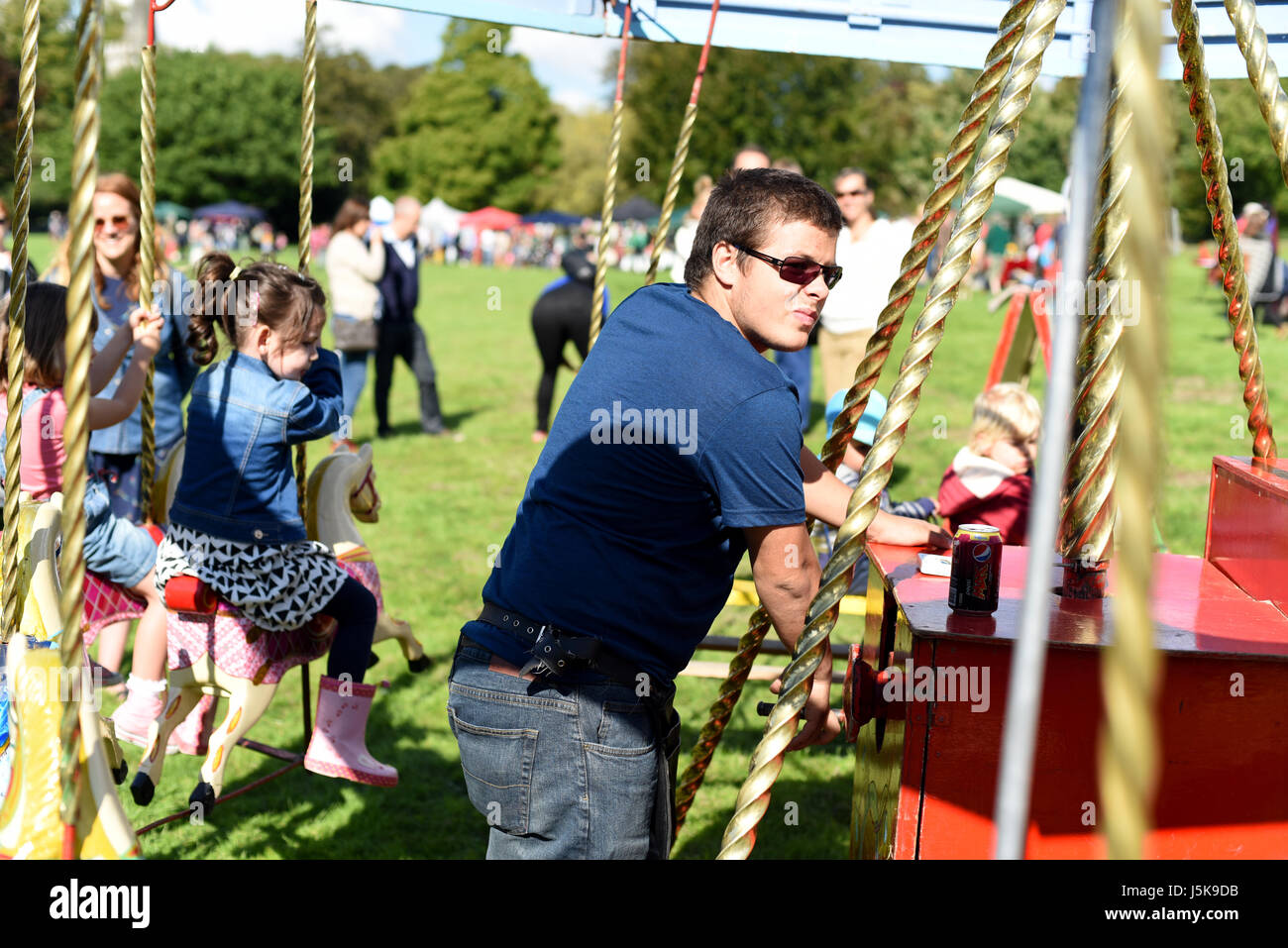 Foire traditionnelle Ride Brighton, le jour de la pomme, Stanmer Park, Angleterre Banque D'Images