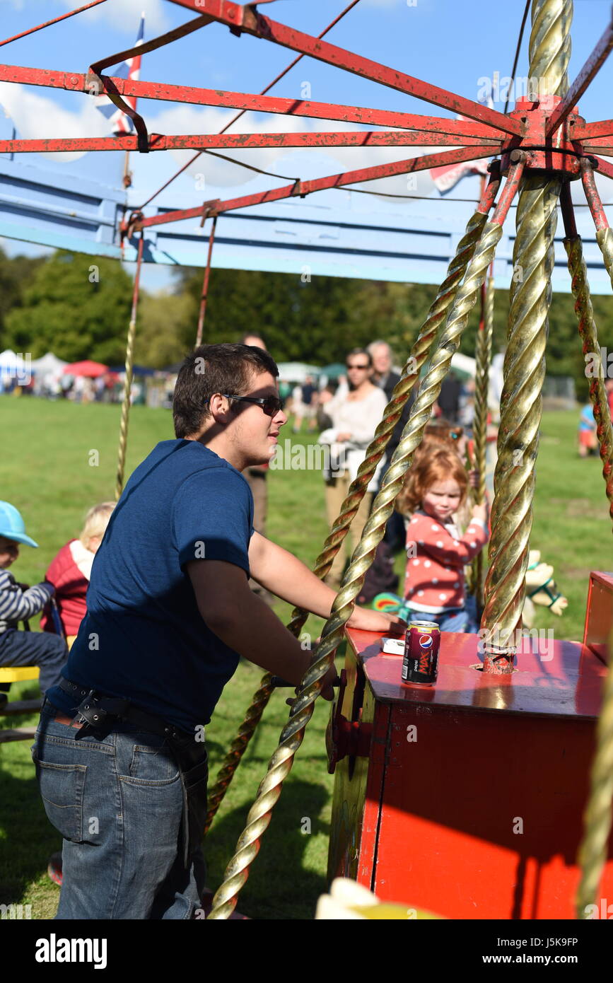 Foire traditionnelle Ride Brighton, le jour de la pomme, Stanmer Park, Angleterre Banque D'Images