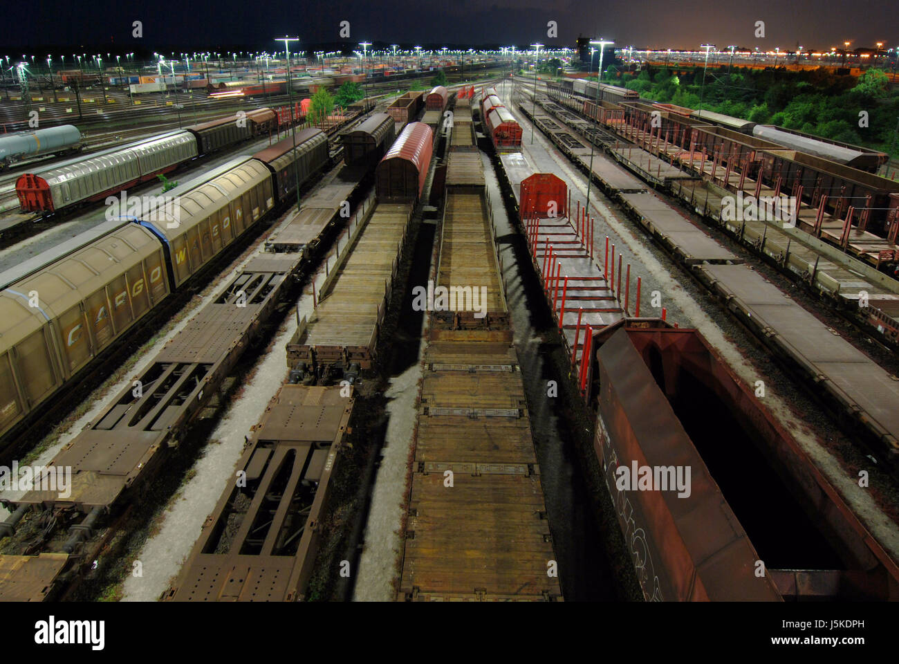 Locomotives de chemin de fer gare train roulant moteur moyens de déplacement du véhicule Banque D'Images