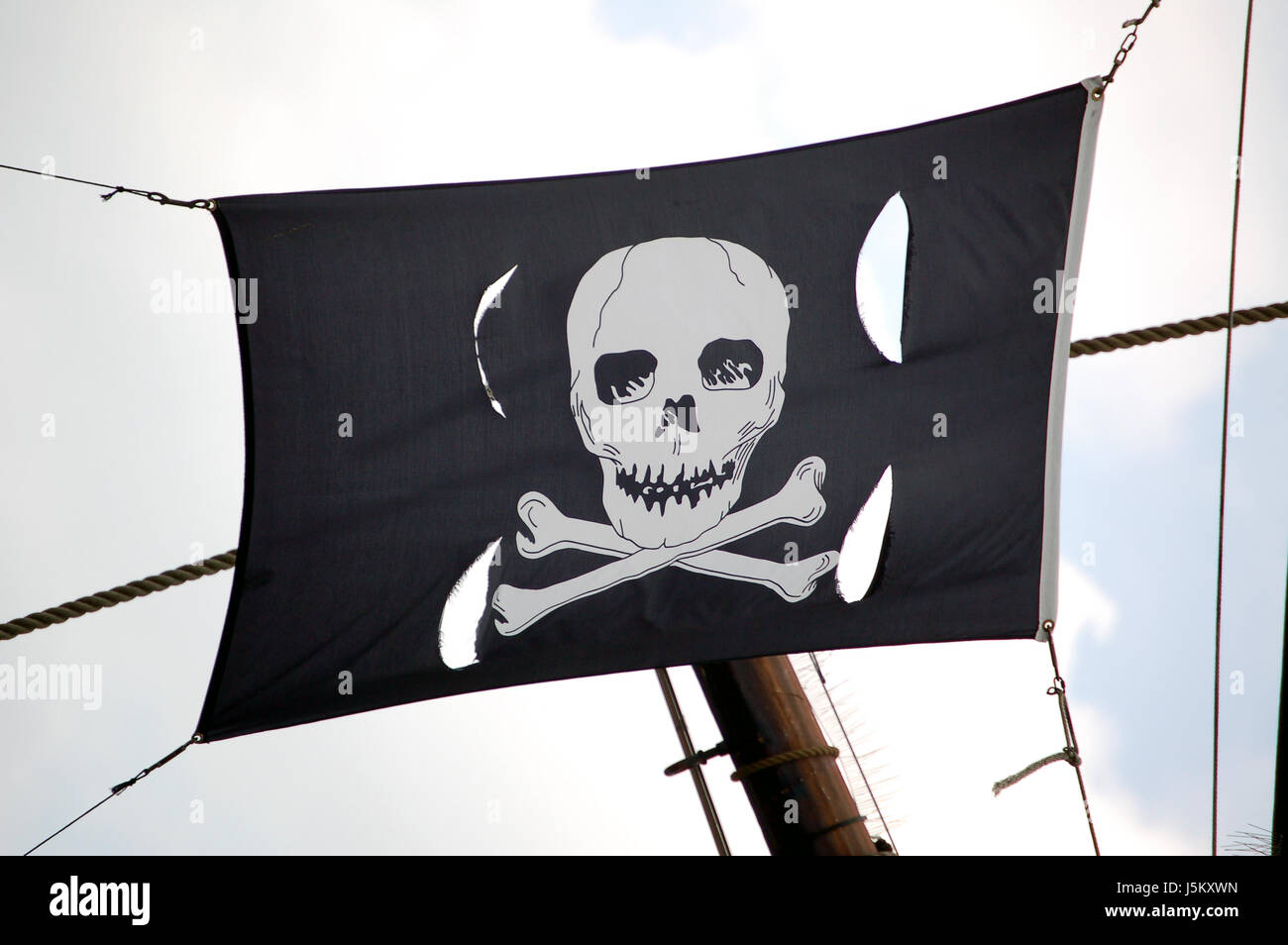 Pirates,Drapeau pirate,,buccaneer,drapeau noir,mutinerie,Jolly roger Banque D'Images