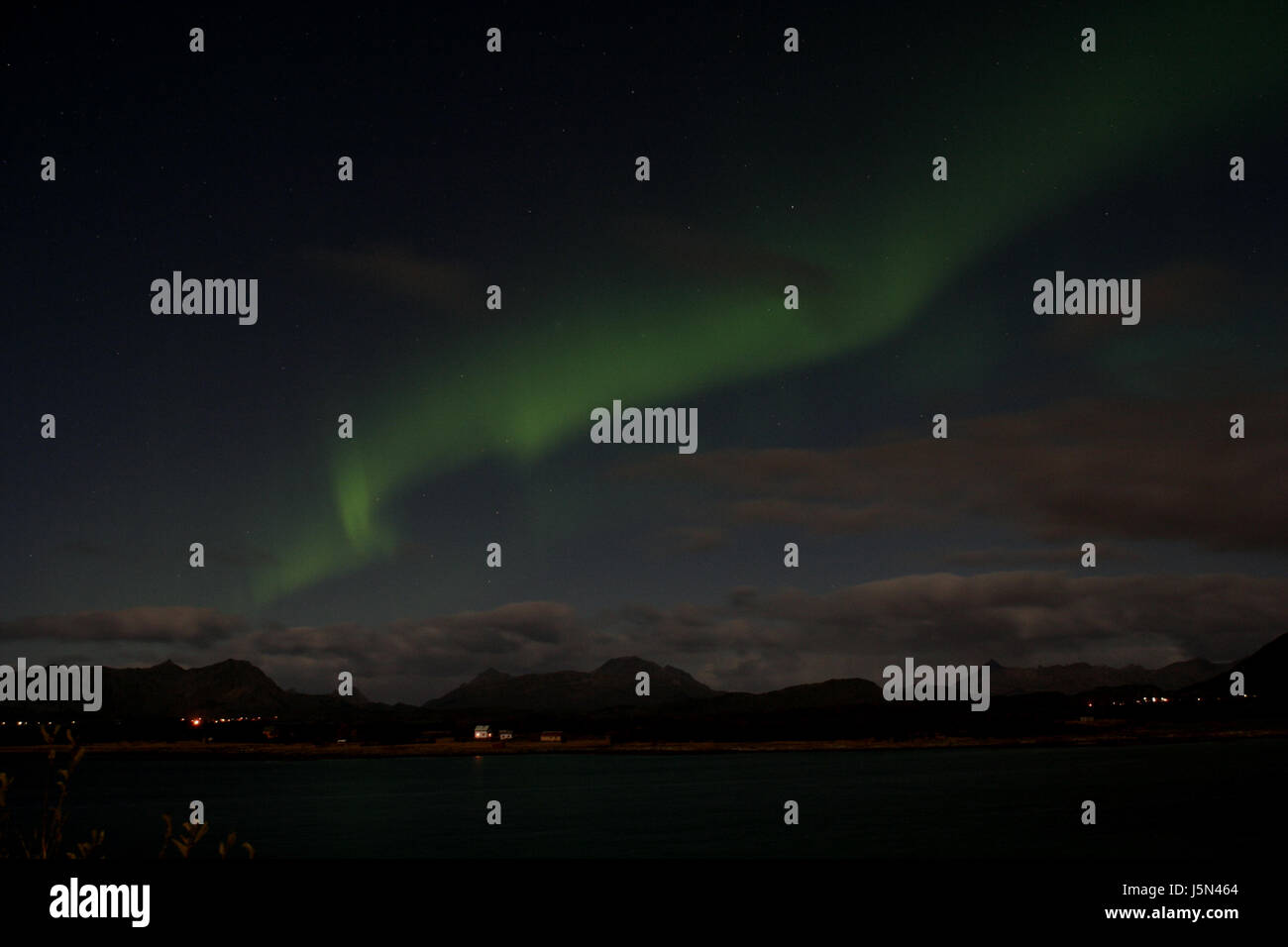 Le fjord aurorale, Norvège Banque D'Images