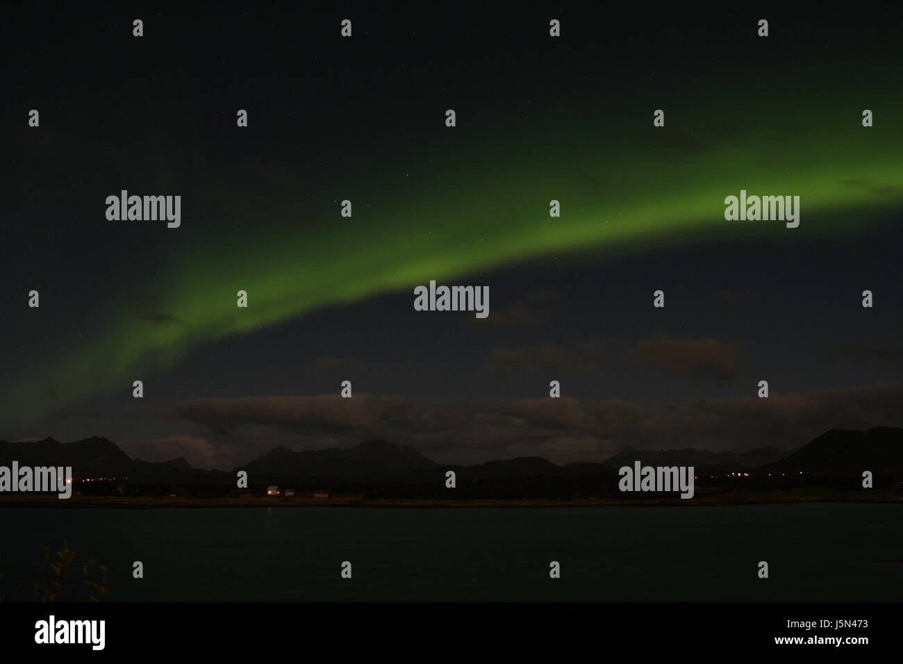 Le fjord aurorale, Norvège Banque D'Images