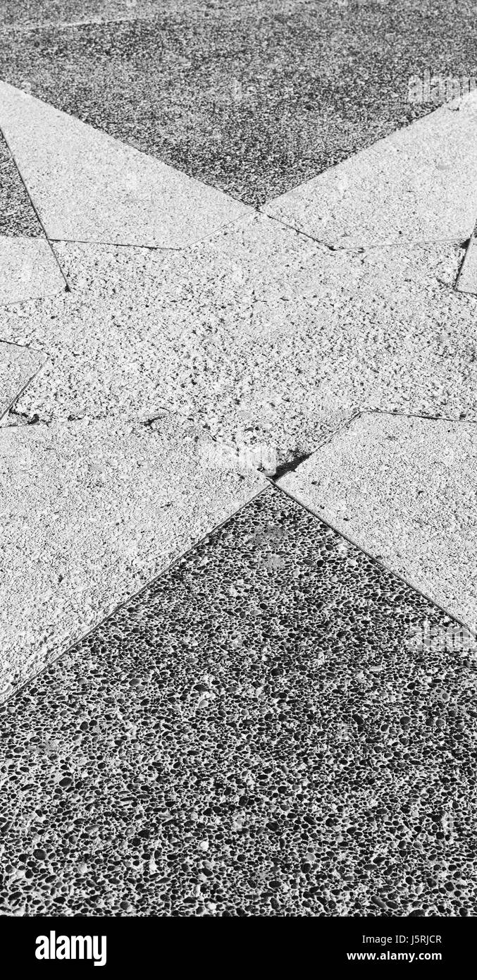 Dans le trottoir star faite de pierre comme arrière-plan Banque D'Images