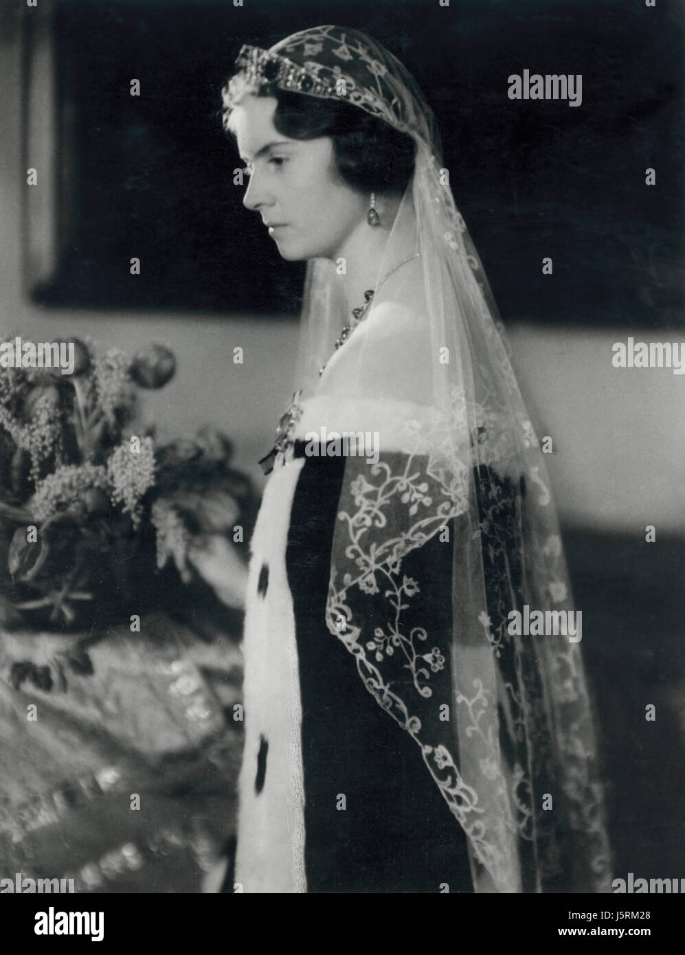 La princesse Sybilla de Saxe-cobourg et Gotha (1908-72) plus tard, Princesse de Suède, par son mariage avec le Prince Gustaf Adolf, Portrait, 1933 Banque D'Images