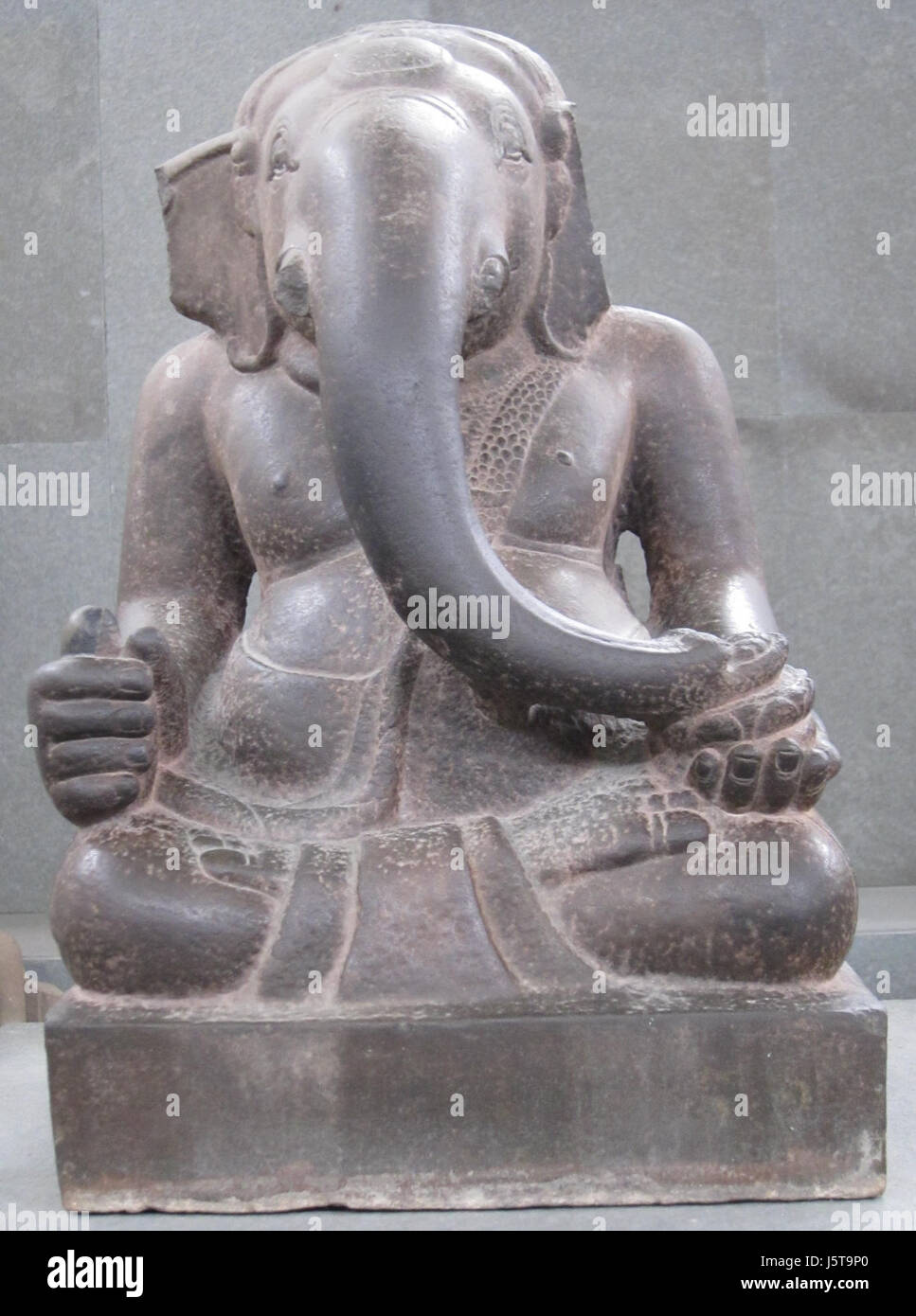 "Ganesha", grès, 7ème-8ème siècle, Museum of Cham Sculpture Banque D'Images