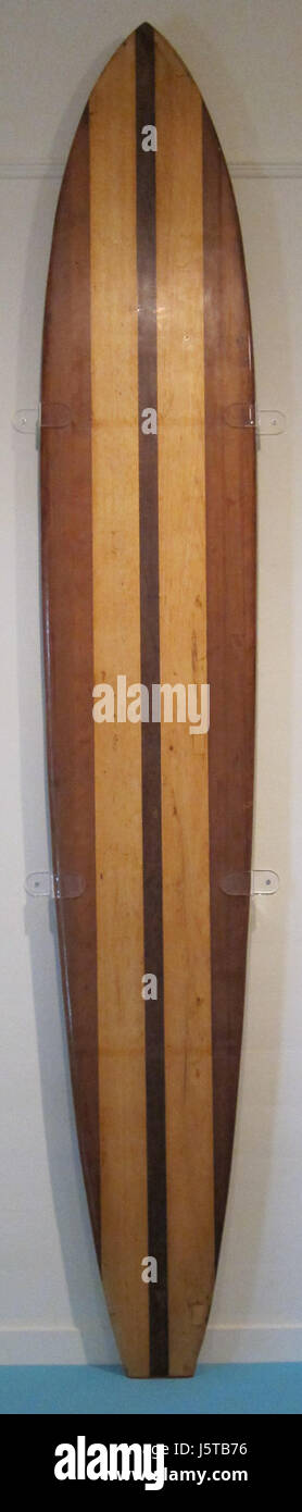 'Hot' curl surfboard, bois rouge et du bois de balsa, faite à Hawaï Banque D'Images