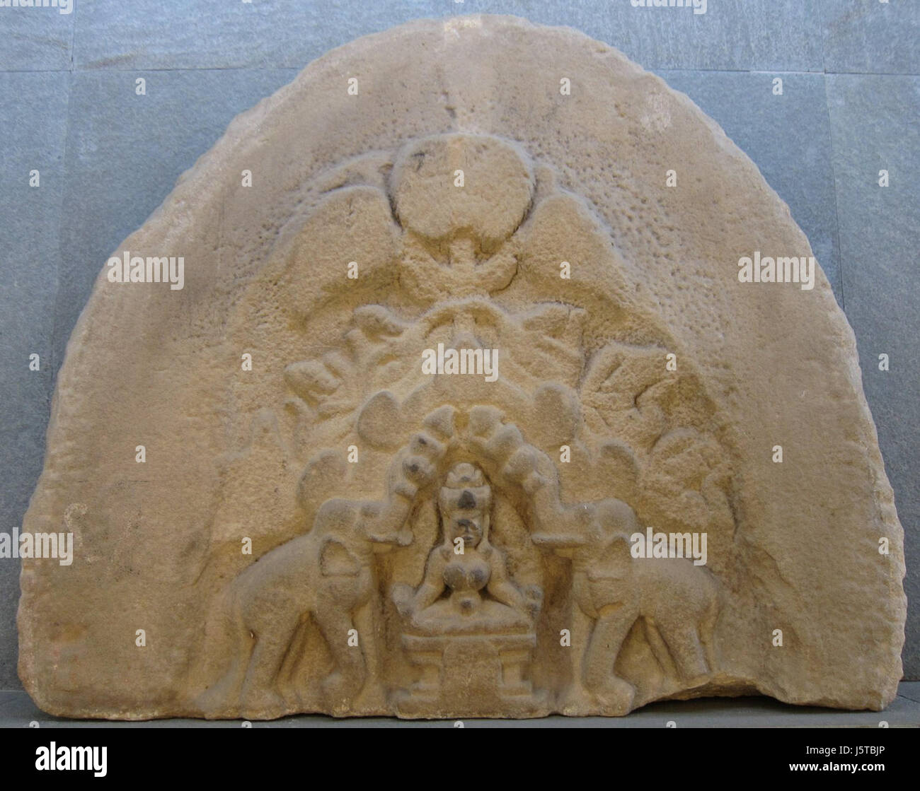 'Laksmi Gaja' (Lakshmi), fin 21ème-début 10ème siècle, grès, Musée de Cham Sculptur Banque D'Images