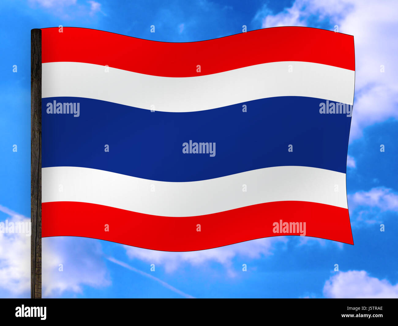 drapeau de la Thaïlande Banque D'Images