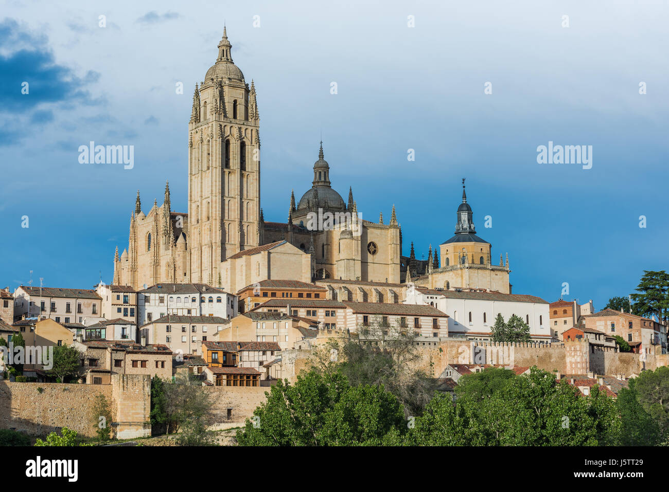 Cathédrale de Ségovie, détaillées close up avec le télé objectif photo, Espagne Banque D'Images